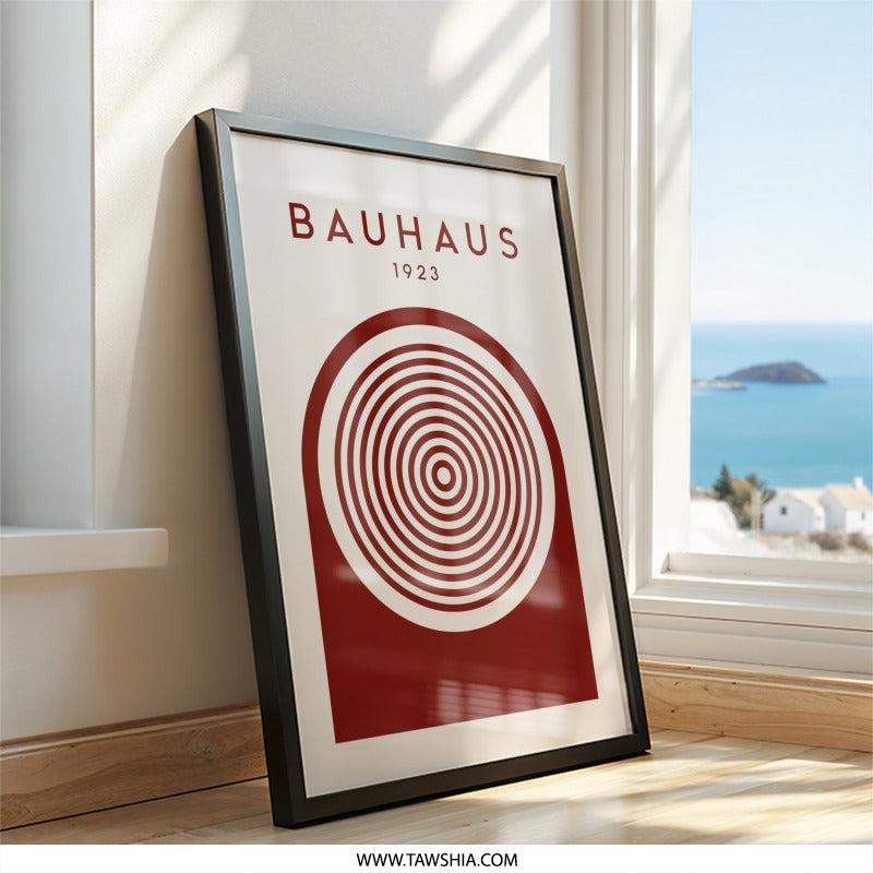 Bauhaus 1923 Wall Art, Modern Geometric Print, Abstract Circle Art, Minimalist Home Decor, Contemporary Wall Decor, Housewarming Gift - Tawshia