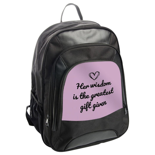 Wisdom Gift Backpack, Mother Backpack, Mom Gift Backpack, Love Backpack, Greatest Gift Backpack, Her Wisdom Backpack - Tawshia