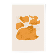 Roasted Turkey Photographic Print, Food Art Print, Kitchen Decor, Thanksgiving Wall Art, Holiday Dinner Artwork, Modern Foodie Gift - Tawshia