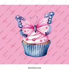 Butterfly Cupcake BackPack, Cute BackPack for girls, Sweet Treat BackPack, Pink BackPack, Gift BackPack, School BackPack - Tawshia