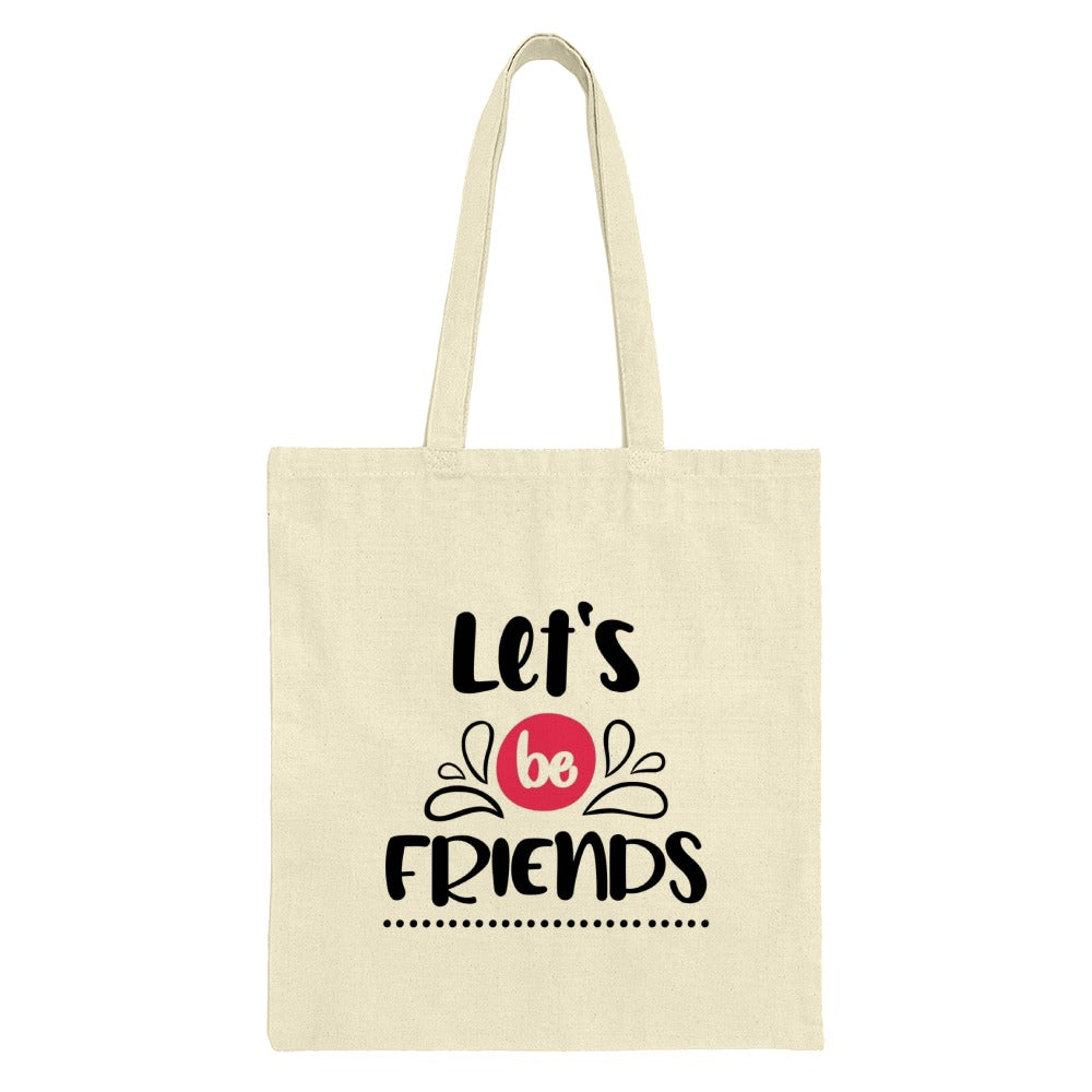 Lets Be Friends Tote Bag, Cute Friendship Gift, Best Friends Forever, BFF Gift, Friends Design Tote, Shoulder Bag, Gift For Friend - Tawshia