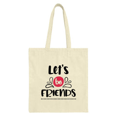 Lets Be Friends Tote Bag, Cute Friendship Gift, Best Friends Forever, BFF Gift, Friends Design Tote, Shoulder Bag, Gift For Friend - Tawshia