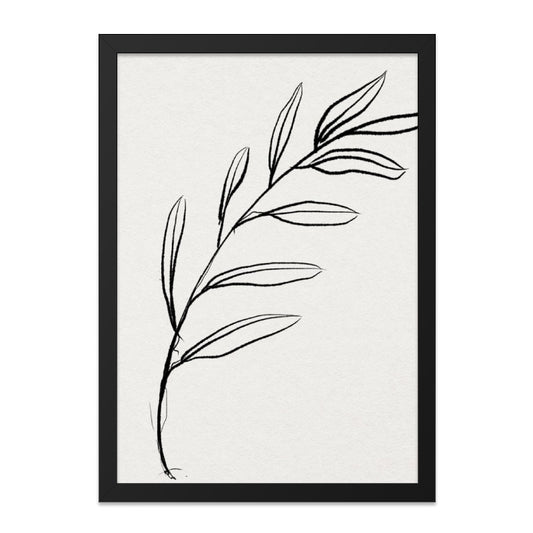 Minimalist Botanical Wall Art, Leaf Line Drawing Print, Modern Plant Decor, Simple Elegant Art, Nature Inspired Wall Decor - Tawshia