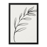 Minimalist Botanical Wall Art, Leaf Line Drawing Print, Modern Plant Decor, Simple Elegant Art, Nature Inspired Wall Decor - Tawshia