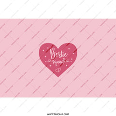 Bestie Squad Tumbler, Pink Heart Gift for Friends, Stainless Steel Tumbler for Her, Cute Travel Mug, Best Friend Gift - Tawshia