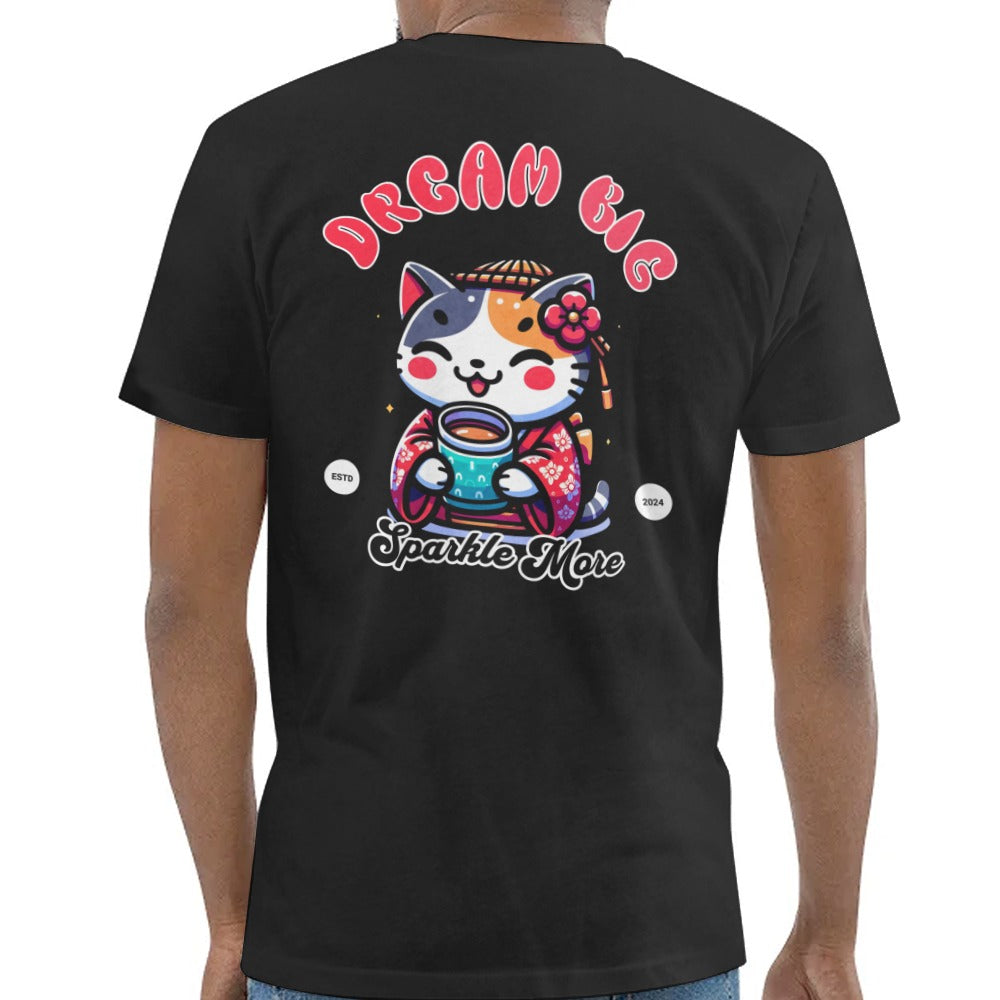 Dream Big Sparkle More Cat Graphic T-Shirt product