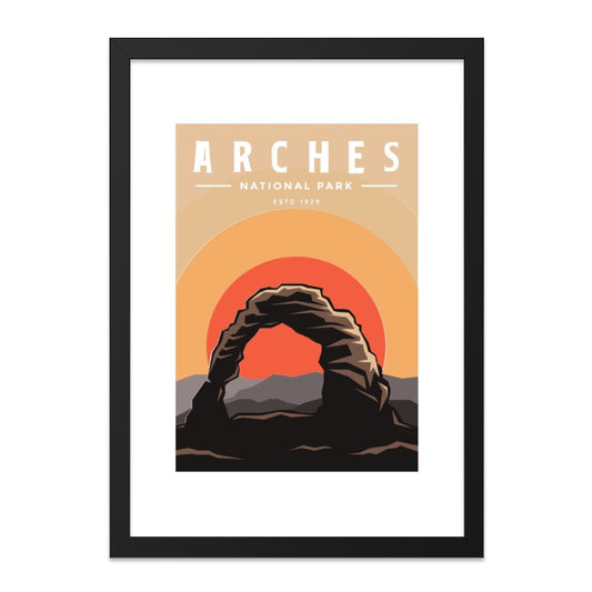 Arches National Park Wall Art, Delicate Arch Print, Utah Travel Poster, Vintage National Park Art, Southwest Decor - Tawshia