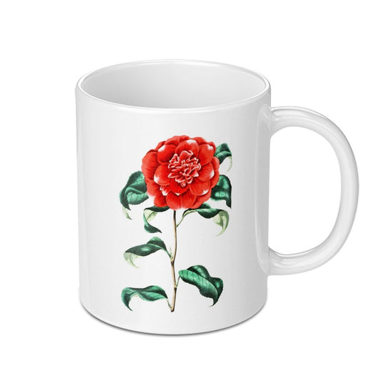 Camellia Japonica Mug, Floral Mug, Botanical Mug, Flower Lover Gift, Vintage Mug, Garden Mug, Tea Cup, Coffee Mug, Gift Idea - Tawshia