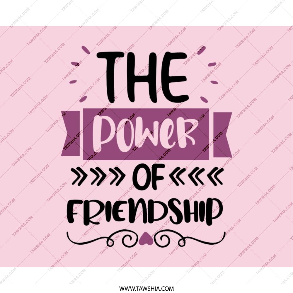 Friendship Mouse Pad, Power of Friendship, Gift for Best Friend, Cute Desk Accessory, Office Decor, Friendship Quote Mousepad - Tawshia