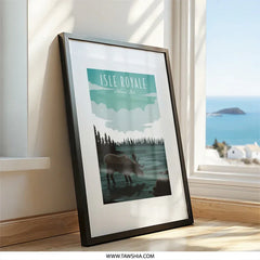 Isle Royale National Park Wall Art, Moose Print, Lake Landscape Poster, Nature Artwork, Cabin Decor, Wilderness Scene, Rustic Home Decor - Tawshia