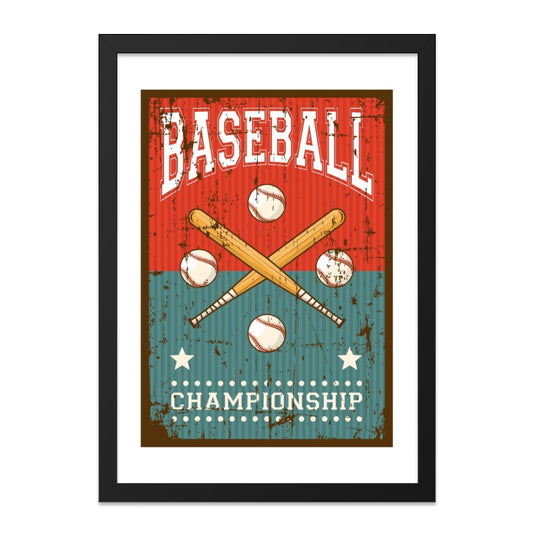 Baseball Championship Wall Art, Vintage Sports Decor, Baseball Poster, Sports Art Print, Baseball Gift, Baseball Decor, Kids Room Art - Tawshia