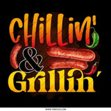 Chillin and Grillin Pinback Button, BBQ Party, Grilling Lover, Grill Master, Foodie Gift, Funny Pinback Button - Tawshia