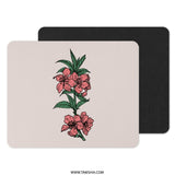 Peach Blossom Mouse Pad, Floral Mousepad, Botanical Computer Mat, Desk Accessories, Pink Flower Mouse Pad, Cute Mouse Pad - Tawshia