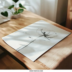 Minimalist Flower Photographic Print, Floral Wall Art, Elegant Home Decor, Botanical Photography Print, Modern Art - Tawshia