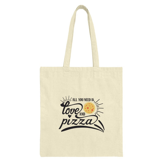 Love and Pizza Tote Bag, Funny Foodie Gift, Pizza Lover Present, Cute Graphic Bag, Reusable Shopping Bag, Everyday Tote, Pizza Art Design - Tawshia
