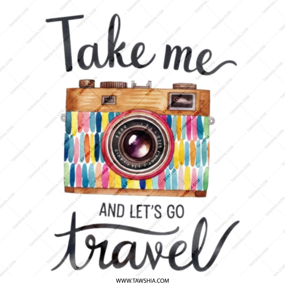 Camera Tote Bag, Travel Tote Bag, Photographer Gift, Camera Lover Bag, Retro Camera Tote, Take Me Travel Bag, Vintage Camera Handbag - Tawshia