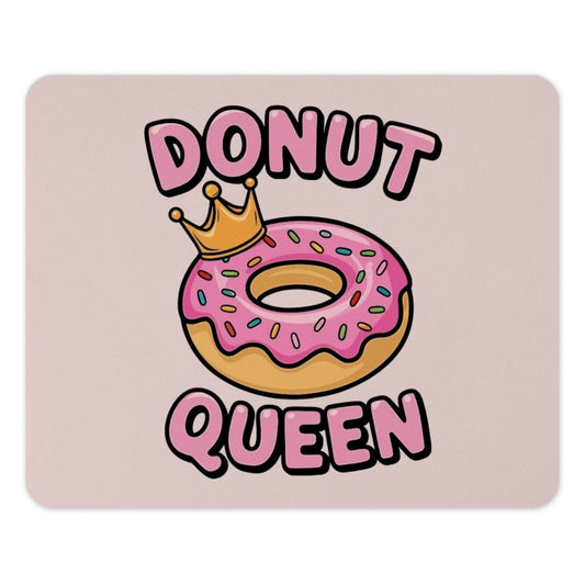 Donut Queen Mouse Pad, Cute Kawaii Gaming Desk Mat, Funny Desk Decor, Girly Office Accessories, Sweet Treat Desk Pad, Pastel Pink Desk - Tawshia