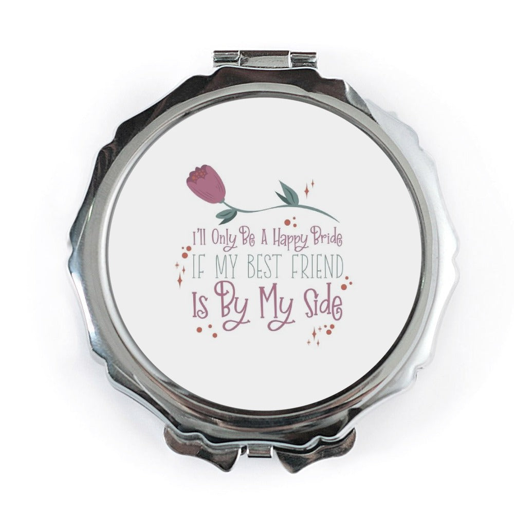 Bride Best Friend Pocket Mirror, Bridal Party Gift, Wedding Favor Mirror, Bridesmaid Present, Compact Mirror, Gift for Best Friend - Tawshia