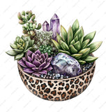 Succulent Mug, Crystal Mug, Leopard Print, Plant Lover Gift, Unique Mug, Office Mug, Coffee Mug, Tea Mug, Gift For Her, Boho Mug - Tawshia