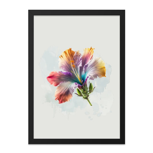 Colorful Hibiscus Wall Art, Floral Print, Exotic Flower Poster, Botanical Home Decor, Tropical Wall Decor - Tawshia