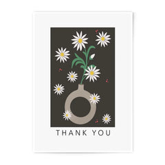 Thank You Daisy Photographic Print, Floral Wall Art, Flower Vase Illustration, Modern Home Decor, Minimalist Art Print, Gift Idea - Tawshia
