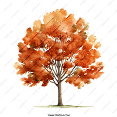 Autumn Tree Mug, Watercolor Fall Leaves, Nature Inspired Drinkware, Seasonal Coffee Cup, Unique Gift Idea, Cozy Autumn Decor - Tawshia