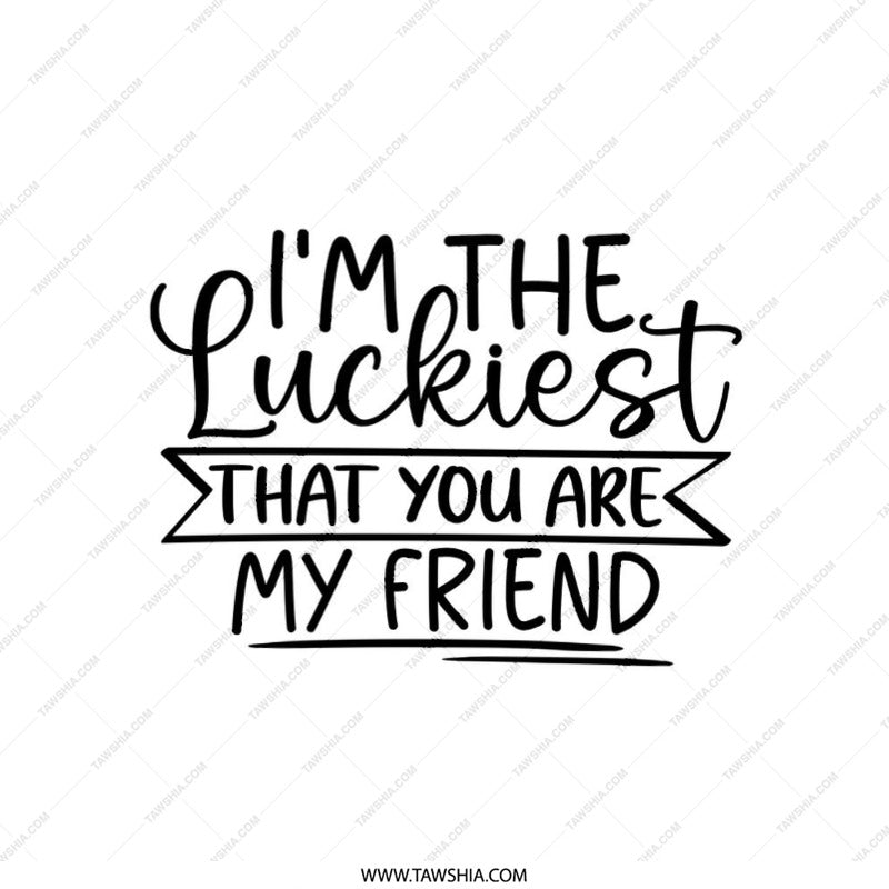 Luckiest Friend Pillow, Friendship Gift Idea, Best Friend Throw Pillow, Home Decor Accent, Modern Pillow Design, Decorative Pillow - Tawshia