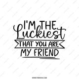 Luckiest Friend Pillow, Friendship Gift Idea, Best Friend Throw Pillow, Home Decor Accent, Modern Pillow Design, Decorative Pillow - Tawshia