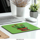 Cactus Mouse Pad, Potted Plant Mousepad, Desert Plant, Cute Desk Decor, Botanical Mouse Pad, Floral, Green, Home Office, Cactus Lover Gift - Tawshia