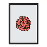 Rose Wall Art, Floral Print, Botanical Home Decor, Minimalist Art, Flower Wall Decor, Nature Inspired Art, Housewarming Gift, Framed Art - Tawshia