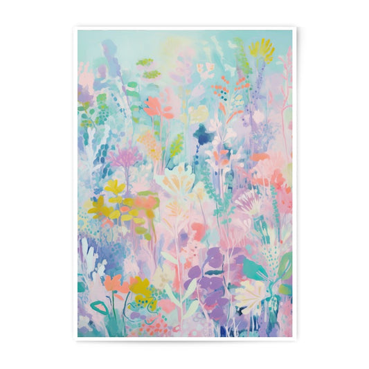 Pastel Wildflower Photographic Print, Floral Art, Abstract Flowers, Botanical Print, Colorful Home Decor, Wall Art Print - Tawshia