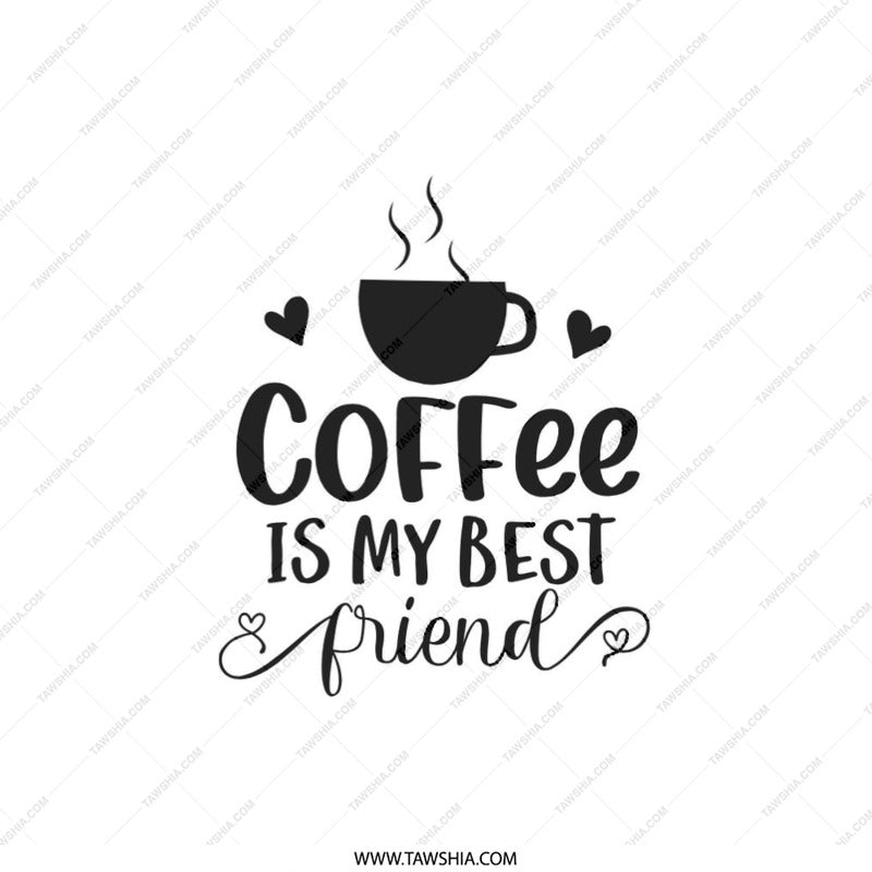 Coffee Is My Best Friend Pillow, Cute Coffee Lover Gift, Home Decor Pillow, Novelty Coffee Cup Pillow, Coffee Addict Present, Cozy Pillow - Tawshia