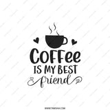 Coffee Is My Best Friend Pillow, Cute Coffee Lover Gift, Home Decor Pillow, Novelty Coffee Cup Pillow, Coffee Addict Present, Cozy Pillow - Tawshia
