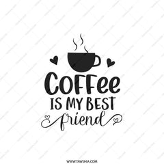 Coffee Is My Best Friend Pillow, Cute Coffee Lover Gift, Home Decor Pillow, Novelty Coffee Cup Pillow, Coffee Addict Present, Cozy Pillow - Tawshia