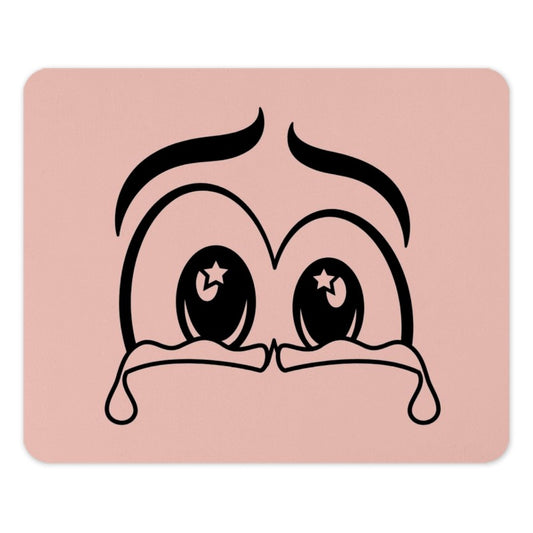 Crying Eyes Mouse Pad, Sad Cartoon Eyes, Dramatic Tears Mousepad, Anime Style Tears, Pink Desk Accessory, Unique Mouse Pad, Funny Gift - Tawshia