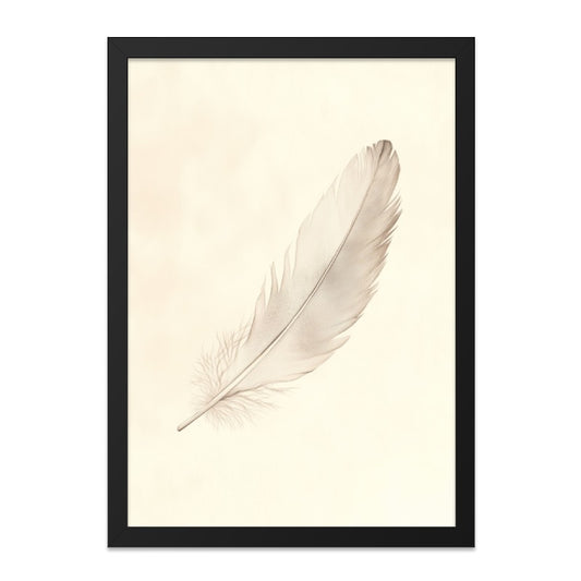 Feather Wall Art, Minimalist Print, Simple Feather Drawing, Elegant Home Decor, Neutral Wall Art, Delicate Feather Art, Feather Illustration - Tawshia