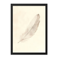 Feather Wall Art, Minimalist Print, Simple Feather Drawing, Elegant Home Decor, Neutral Wall Art, Delicate Feather Art, Feather Illustration - Tawshia