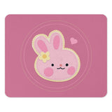 Pink Bunny Mouse Pad, Cute Rabbit Desk Accessory, Kawaii Office Decor, Playful Computer Mat, Flower Bunny Design, Gift for Her, Easter Decor - Tawshia