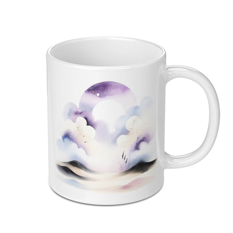 Watercolor Landscape Mug, Celestial Mug, Cloudscape Coffee Cup, Fantasy Art Mug, Unique Gift Idea, Gift for Her, Gift for Him, Celestial - Tawshia