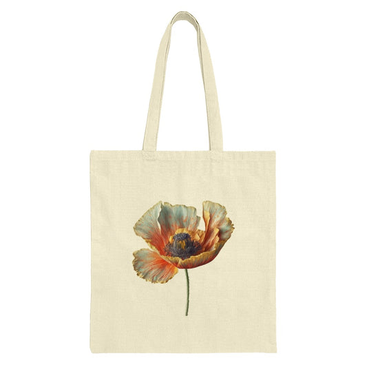 Poppy Flower Tote Bag, Floral Design, Botanical Art Bag, Aesthetic Bag, Gift for Her, Everyday Bag, Cute Bag, Shopping Bag - Tawshia