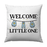 Welcome Little One Pillow, Baby Shower Gift, Nursery Decor, Cute Baby Clothesline Pillow, New Baby Gift, Newborn Pillow - Tawshia