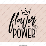 Flower Power Mouse Pad, Cute Crown Mousepad, Floral Office Decor, Fun Desk Accessory, Empowering Girl Boss Gift, Motivational Quote - Tawshia