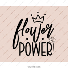 Flower Power Mouse Pad, Cute Crown Mousepad, Floral Office Decor, Fun Desk Accessory, Empowering Girl Boss Gift, Motivational Quote - Tawshia