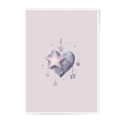 Heart Stars Photographic Prints, Celestial Art Decor, Dreamy Wall Hanging, Kids Room Prints, Cute Stars Prints, Love Gift Art - Tawshia