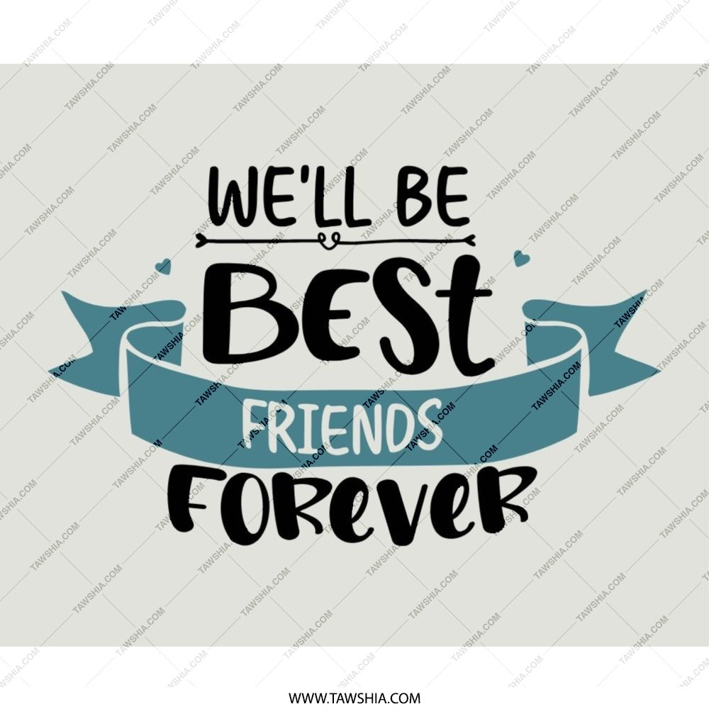 Best Friends Forever Mouse Pad, Cute Friendship Quote Desk Accessory, Unique Office Decor, Gift for Bestie, Motivational Mouse Pad - Tawshia