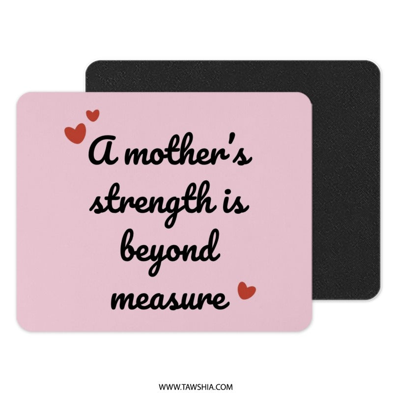 Mother's Strength Mouse Pad, Pink Mousepad, Mother's Day Gift Idea, Mothers Day Mouse Mat, New Mom Gift, Cute Office Decor - Tawshia