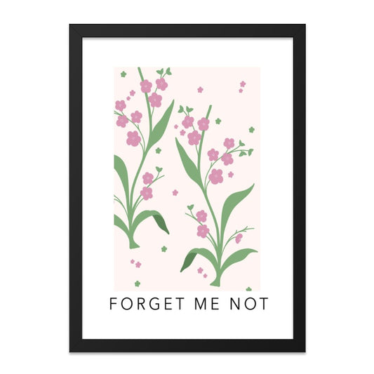 Forget Me Not Wall Art, Floral Print, Botanical Decor, Flower Illustration, Pastel Colors, Home Decor - Tawshia