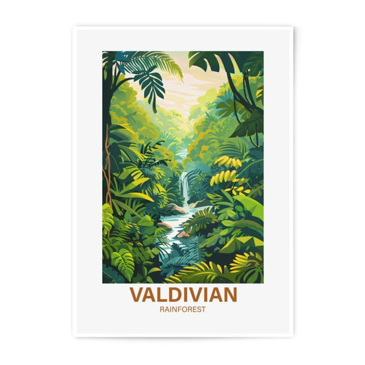 Valdivian Rainforest Photographic Print, Lush Greenery Landscape, Nature Wall Art, Tropical Scenery Decor, Vibrant Forest Photography - Tawshia