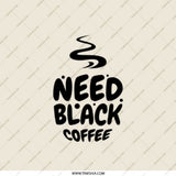Need Black Coffee Pocket Mirror, Coffee Lover Gift, Funny Portable Mirror, Caffeine Addict Makeup Mirror, Gift for Coffee Fanatic - Tawshia