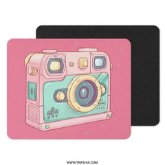 Kawaii Camera Mouse Pad, Pastel Aesthetic Mousepad, Cute Desk Decor, Photographer Gift, Retro Camera Art Mouse Pad, PC Gaming, Office - Tawshia